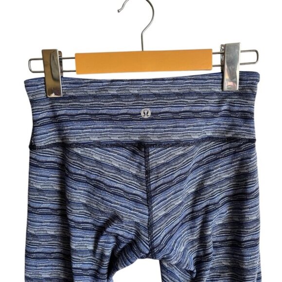 Lululemon Wunder Under Pant III Size 4 Space Dye Twist Sapphire Blue Multi - Picture 7 of 12